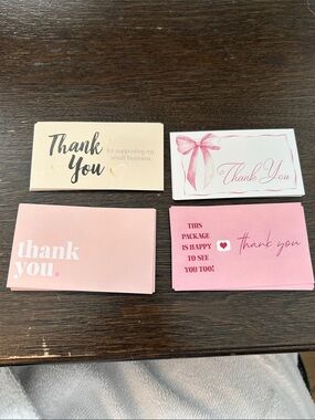 Pack of Pink Thank You Cards for Small Business (pack of 20)